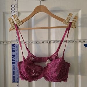 Victoria's Secret Fuchsia Lace Bra